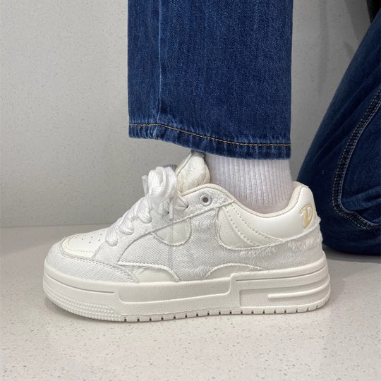 Damen Schnürsneakers mit trendigem, texturiertem Obermaterial von EB