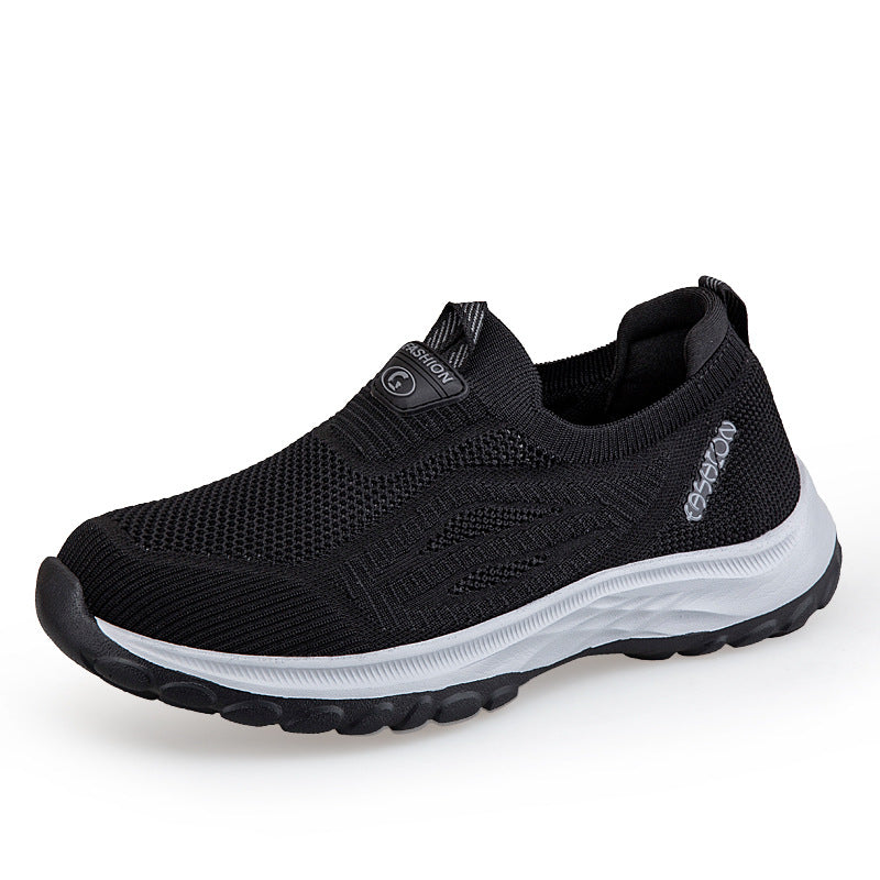 Damen Sportliche und atmungsaktive Slip-On Sneakers mit elastischem Obermaterial EB