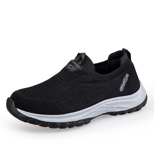 Damen Sportliche und atmungsaktive Slip-On Sneakers mit elastischem Obermaterial EB