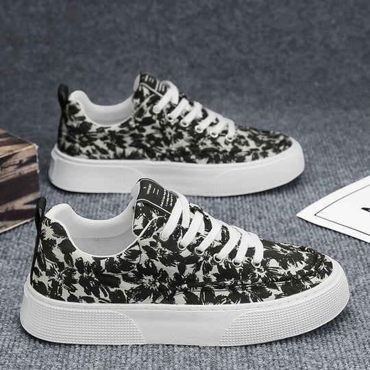 Damen Modische Sneakers mit floralem Design und bequemer Sohle EB