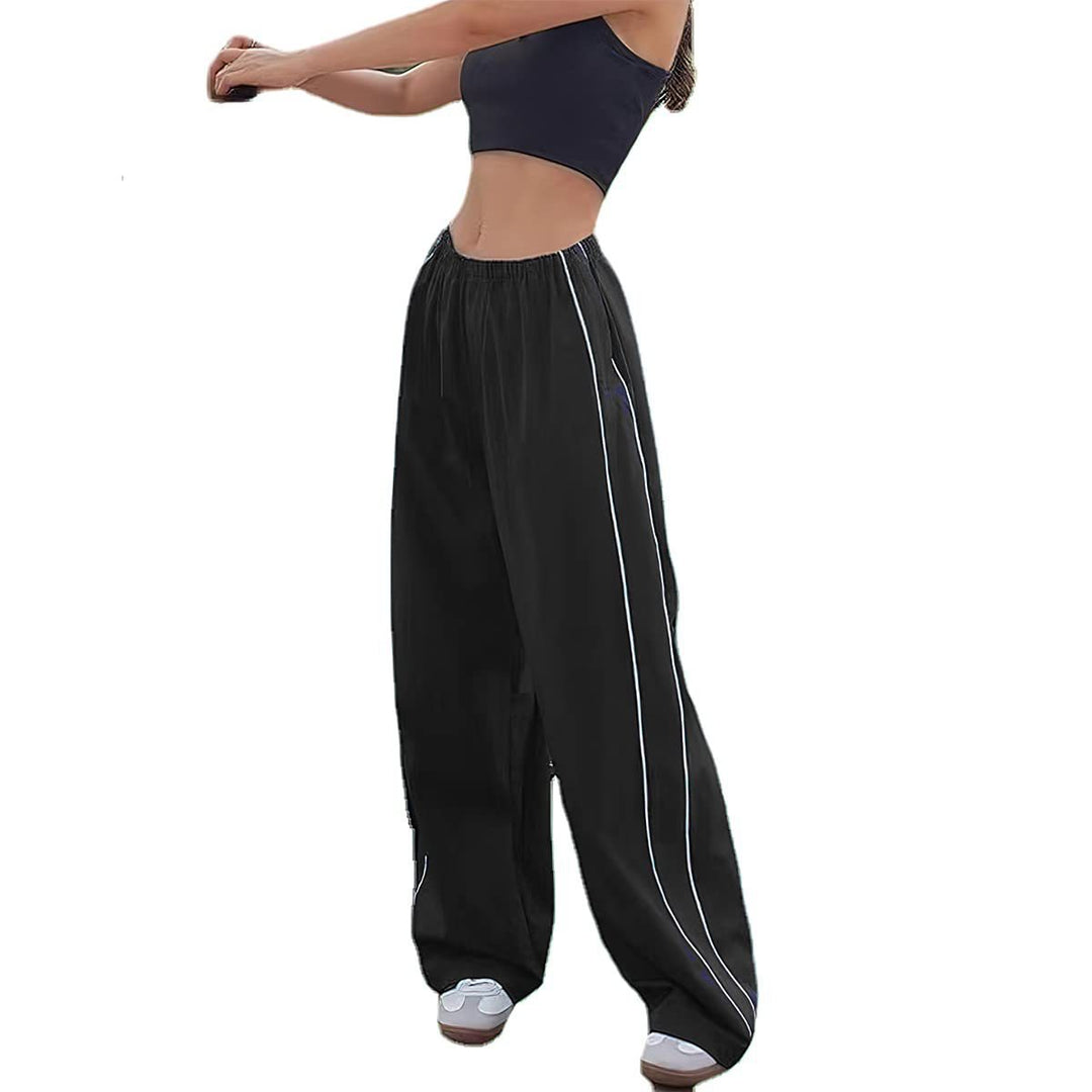 Damen Sportliche Hose mit weitem Schnitt und elastischem Bund EB