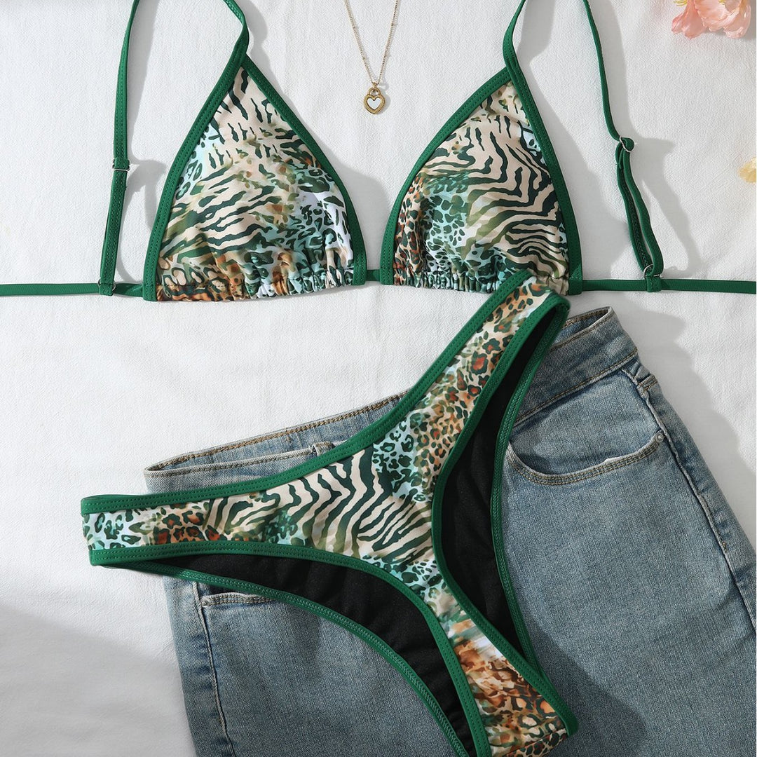 Damen Tiermuster Bikini Set EB