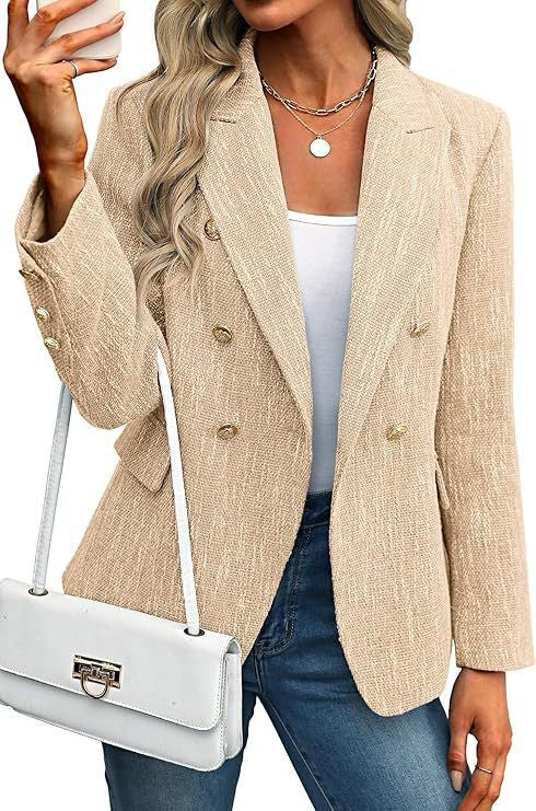 Damen modischer Blazer mit doppelter Knopfleiste EB