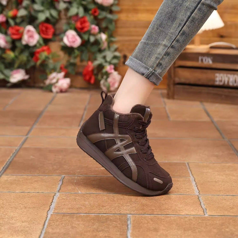 Damen Hohe Sneakers mit rutschfester Sohle und bequemer Polsterung EB