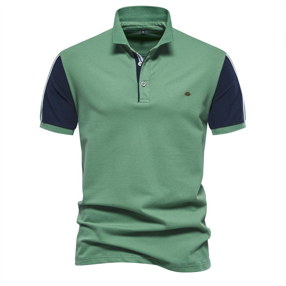 Herren Polohemd mit kontrastierenden Ärmeln EB