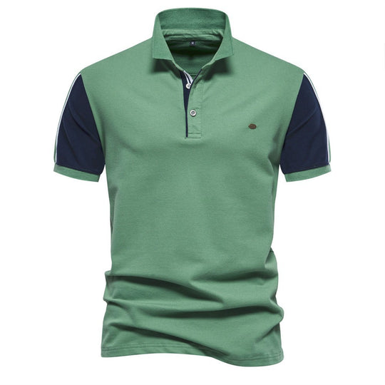 Herren Polohemd mit kontrastierenden Ärmeln EB