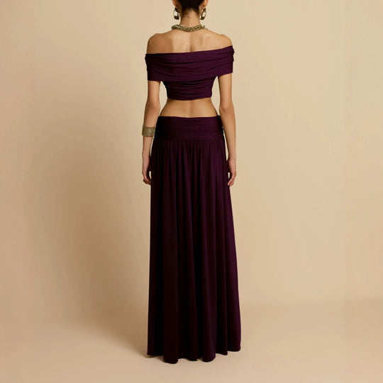 Damen Elegantes Maxikleid mit innovativem Knotted-Design EB