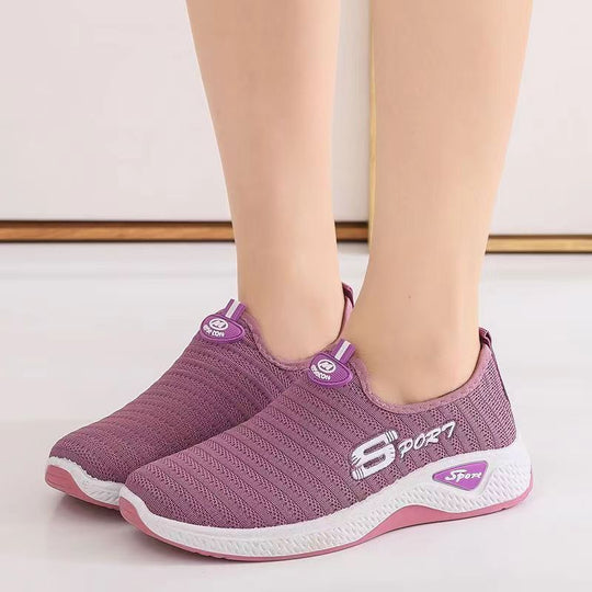 Damen Slip-On Sportsneaker mit atmungsaktiver Mesh-Oberfläche EB
