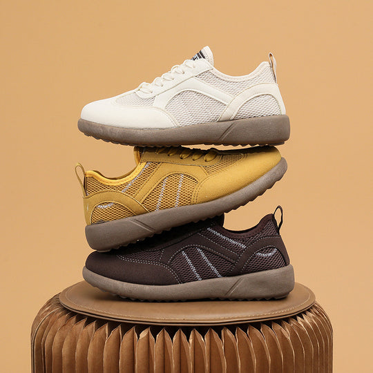 Damen Sportliche Sneakers mit atmungsaktiver Netzoberfläche EB