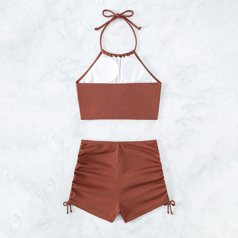 Damen Modisches Bikini-Set mit verspieltem Knotendesign EB