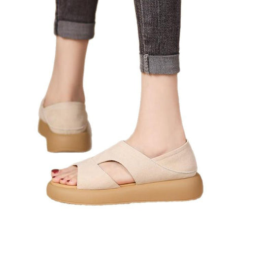 Damen Komfortable und modische Sandalen mit angesagtem Riemchen-Design EB