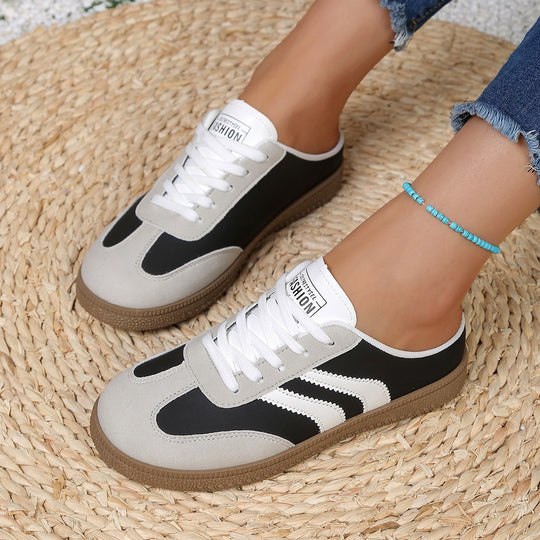 Damen Modische Slip-On Sneakers mit trendy Sohle EB