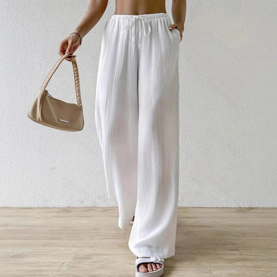 Damen weite Sommerhose mit Gummizug EB