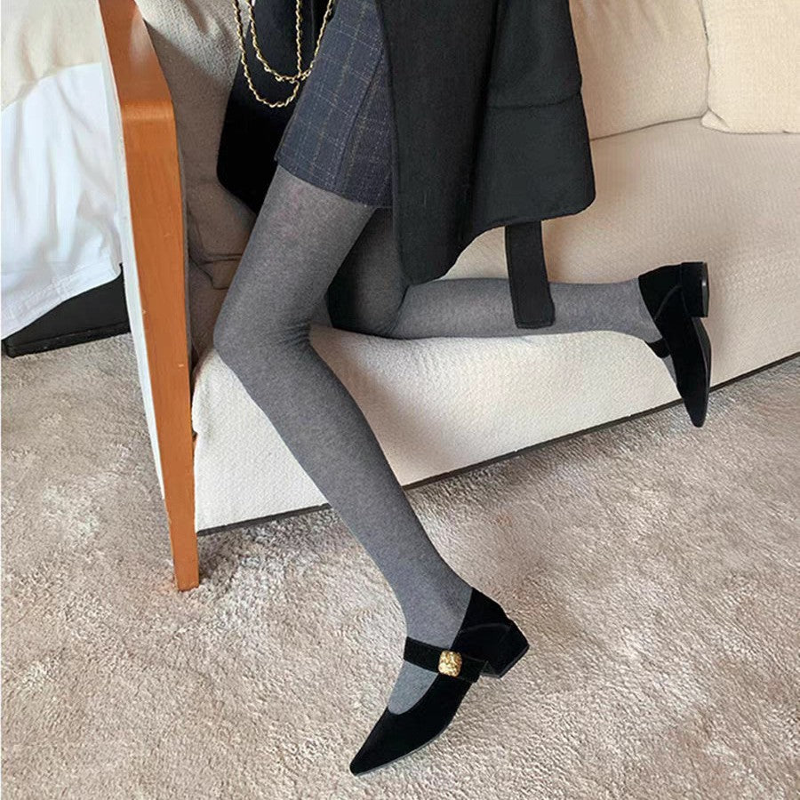 Damen modische Ballerinas mit elegantem Riemchen und luxuriöser Schnalle EB
