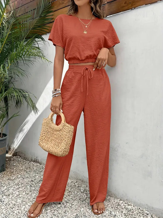 Damen lässiges Two-Piece Lounge-Set EB
