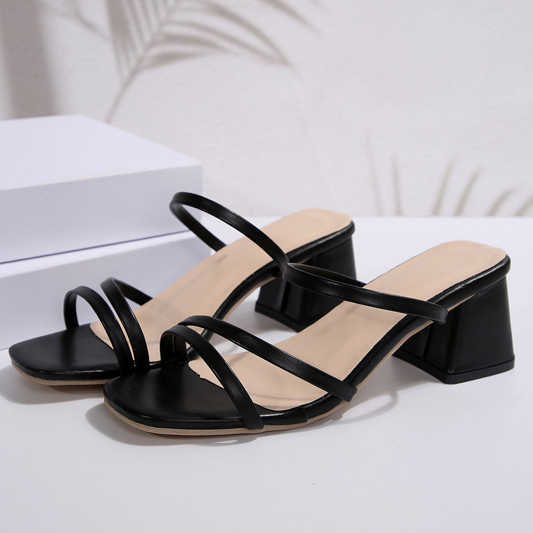 Damen Elegante Sandalen mit Blockabsatz EB
