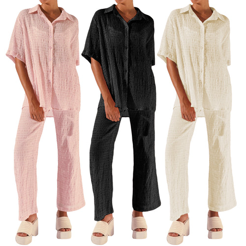 Damen luftiges und elegantes Zweiteiler-Set EB