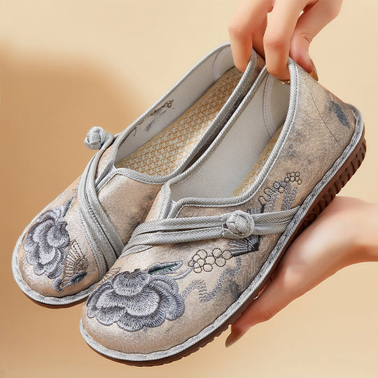 Damen Komfortable Slippers mit floralem Design und elastischem Riemen EB