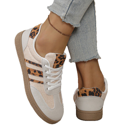 Damen Sneakers im modischen Leo-Design mit komfortabler Sohle EB