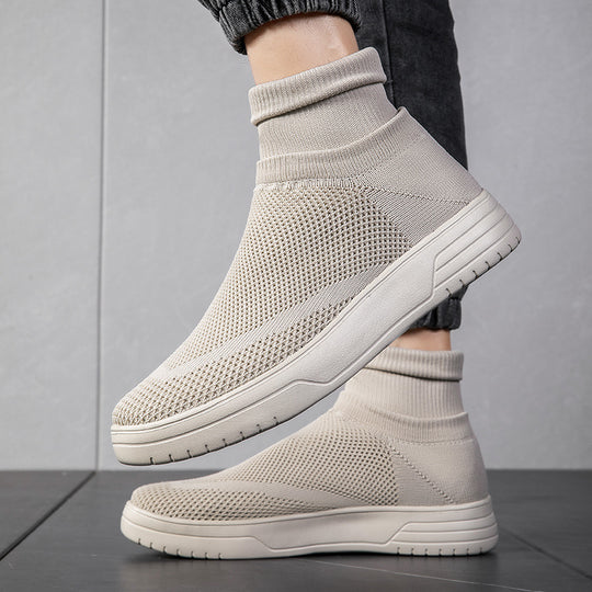 Damen Atmungsaktive Stricksneaker mit hohem Kragen EB