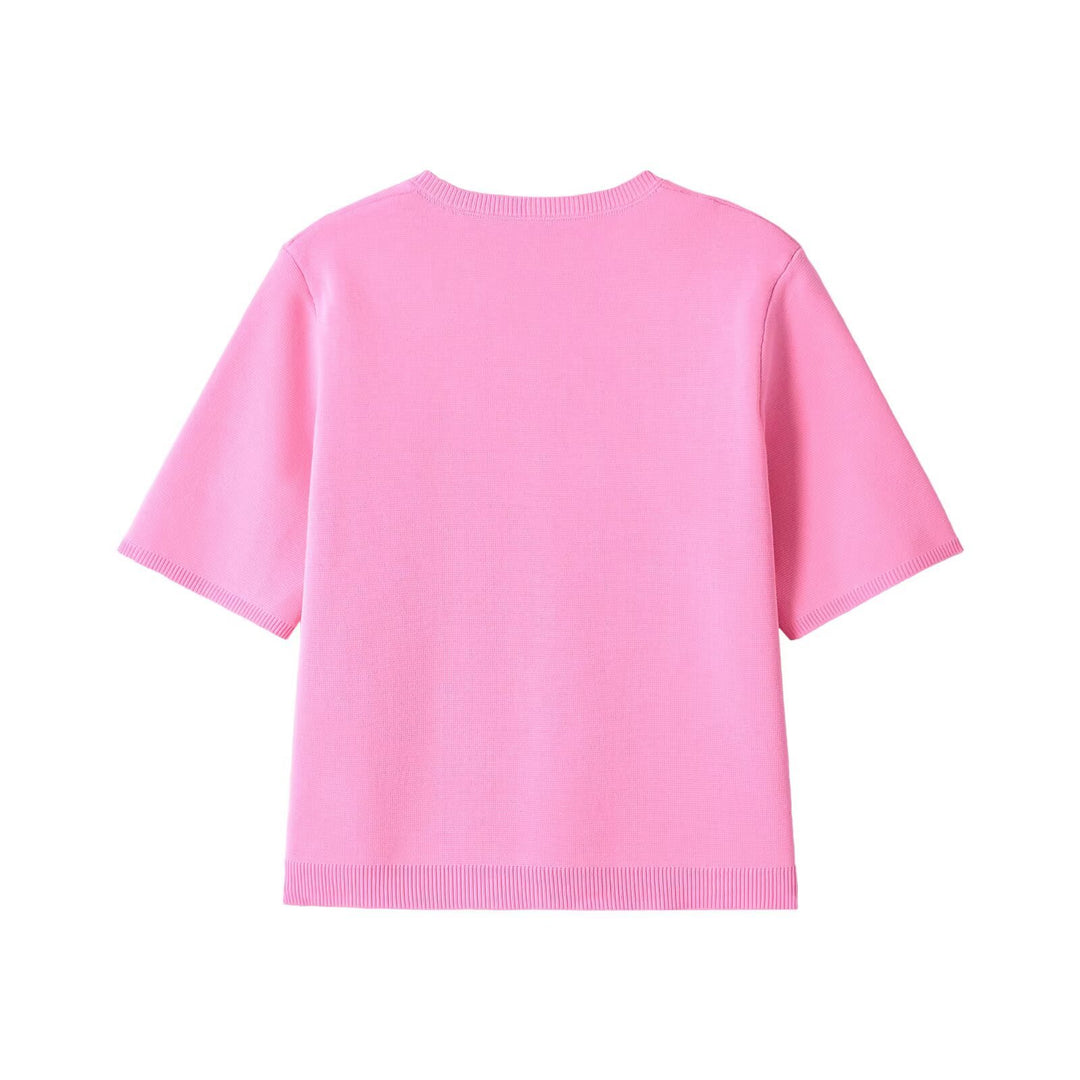 Damen nan Feinstrick-Cardigan mit kurzen Ärmeln und Zierknopfleiste EB