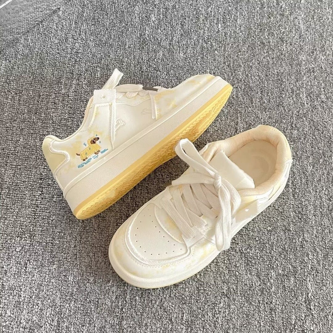 Damen Modische Sneakers mit verspieltem Tierdesign und komfortabler Sohle EB