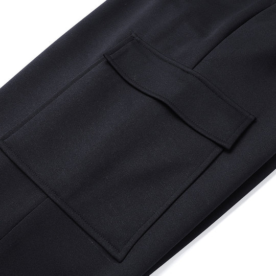 Herren lockere Cargo-Jogginghose mit elastischem Bund, Kordelzug und aufgesetzten Klappentaschen EB