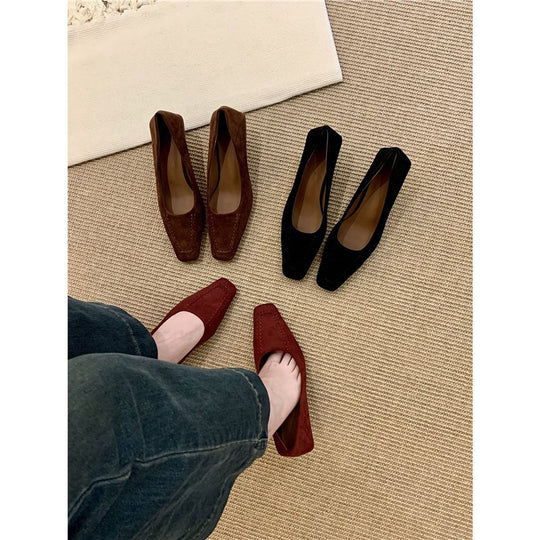 Damen elegante Slingback Pumps im Samt-Look EB