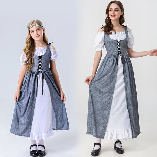 Damen Trachtenkleid mit romantischen Rüschendetails und bezaubernder Schnürung EB