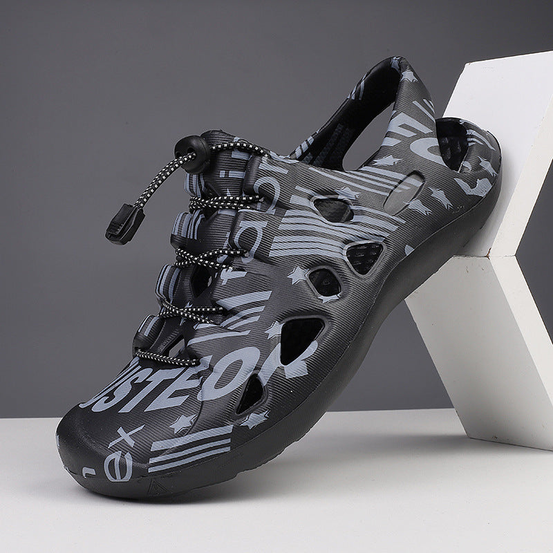 Damen Bequeme und rutschfeste Outdoor-Sandalen mit elastischem Schnürsystem EB