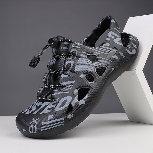 Damen Bequeme und rutschfeste Outdoor-Sandalen mit elastischem Schnürsystem EB
