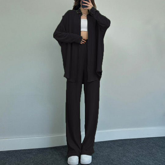 Damen lässiger Overall mit schickem Hemd EB
