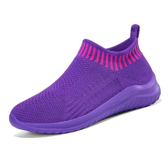 Damen Sportliche Slip-On Sneakers mit atmungsaktivem Strickoberteil EB 1774575816