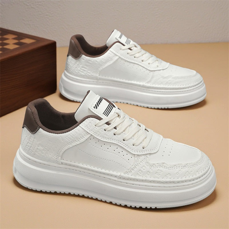Damen Komfortable Sneakers mit strukturiertem Obermaterial und hoher Plattform EB