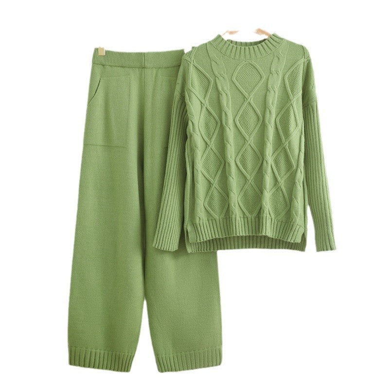 Damen Strick-Set mit Rautenstruktur EB