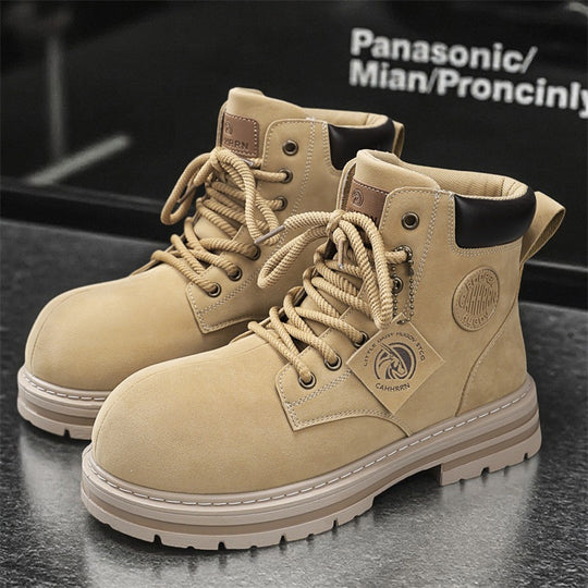 Damen robuste Schnürboots aus hochwertigem Wildleder EB