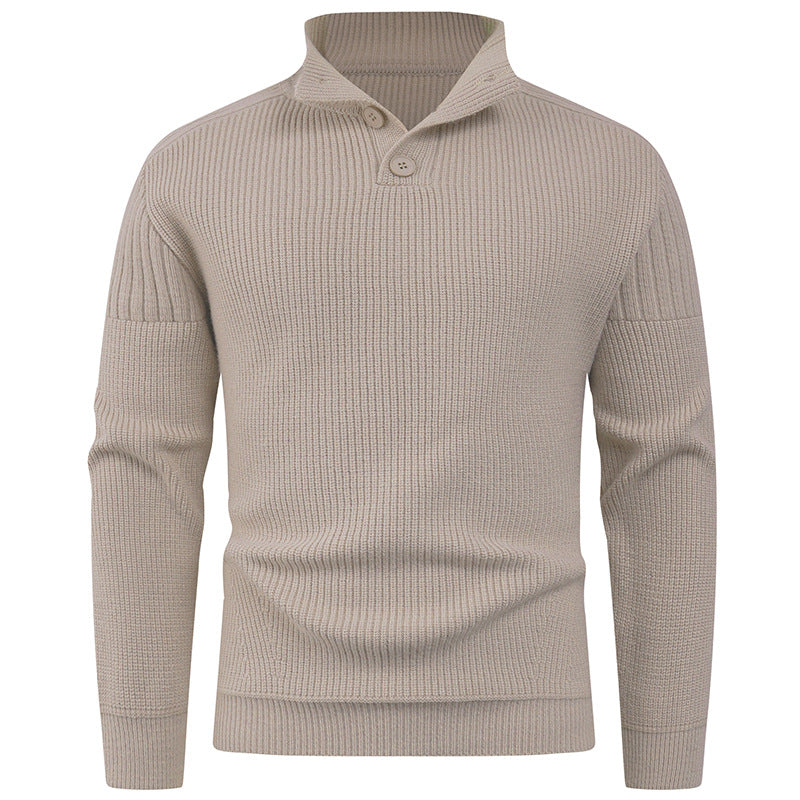 Herren innovativer Halbreißverschluss Pullover mit Rippstruktur EB
