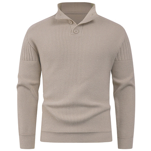 Herren innovativer Halbreißverschluss Pullover mit Rippstruktur EB