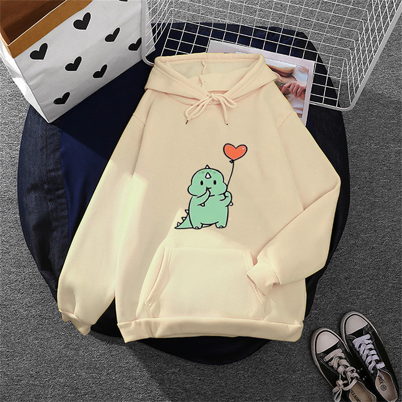 Damen nan Kapuzenpullover im Relaxed-Fit mit botanischer Frucht-Illustration und Kängurutasche EB