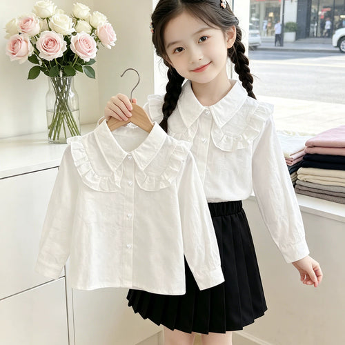Mädchen Bluse mit Rüschendetails EB