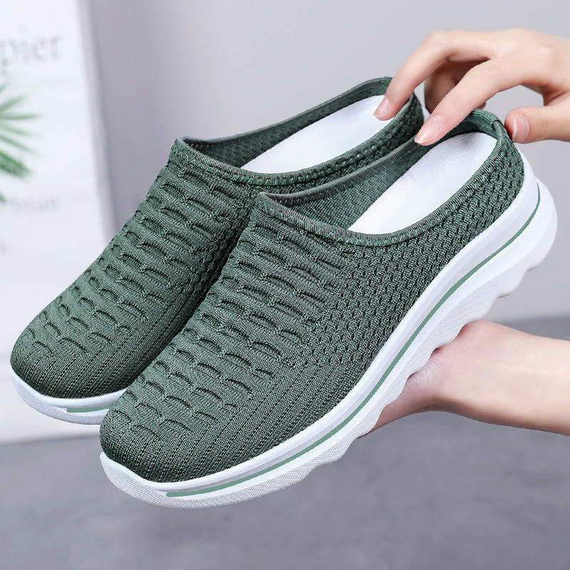 Damen slip-on Freizeitschuhe mit atmungsaktivem Strick-Obermaterial EB