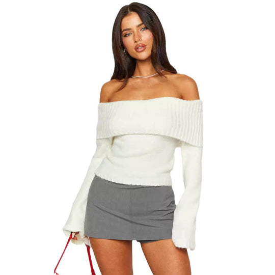 Damen Off-Shoulder Pullover EB