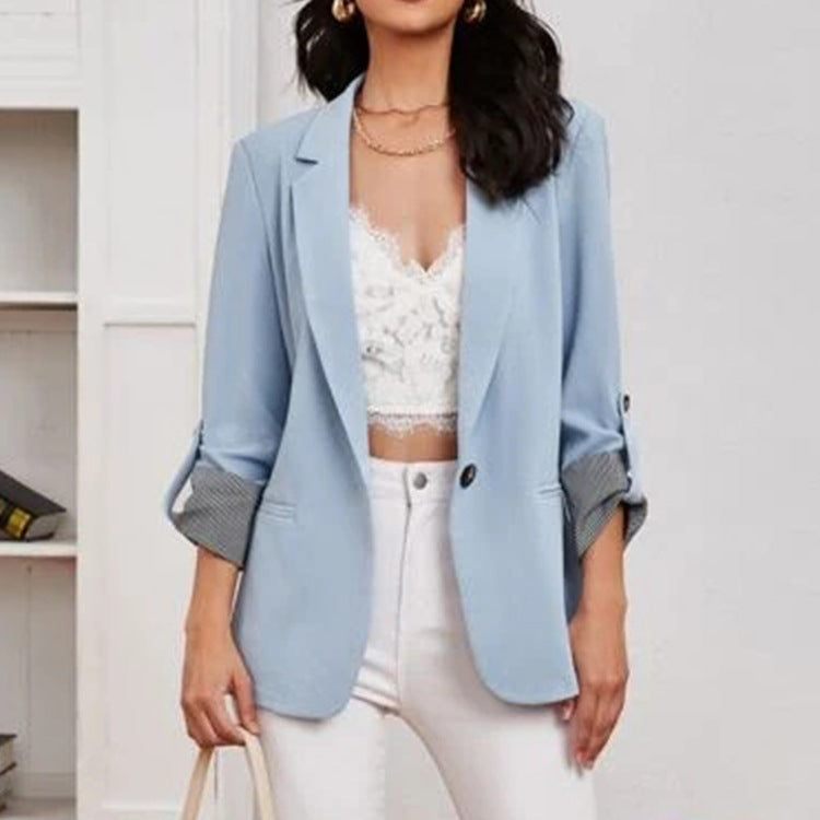 Damen Elegante Blazerjacke mit Kontrastdetails EB