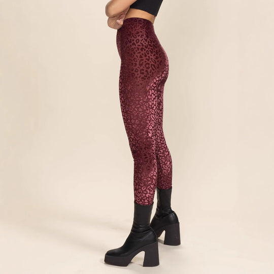 Damen Hochtaillierte Leggings mit animalischem Muster EB