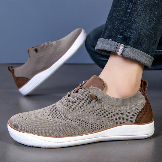 Damen bequeme und atmungsaktive Sneakers mit elastischer Strick-Oberfläche EB