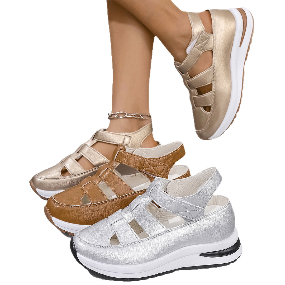 Damen Sportliche Sneakers mit anatomischer Dämpfung und Klettverschlüssen EB