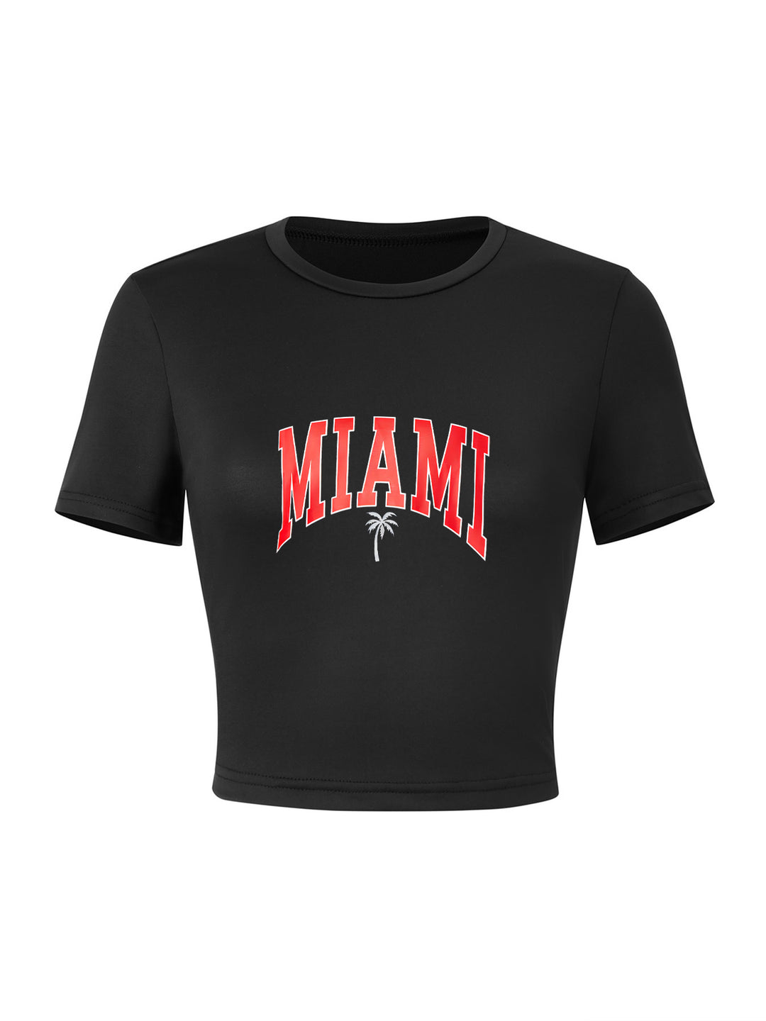Damen Crop-T-Shirt mit kreativem Skelettdesign und inspirierendem Schriftzug EB