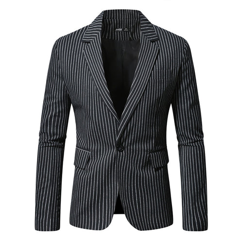 Herren elegante Anzugjacke im modernen Streifenmuster EB