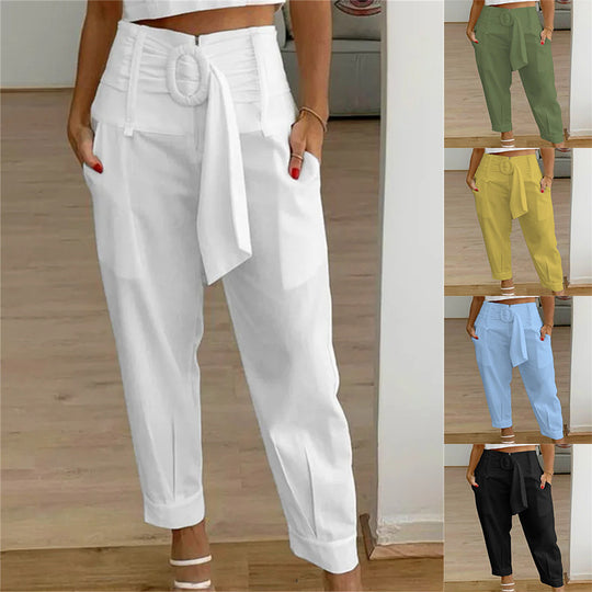 Damen Modische Culotte mit eleganter Schleifenoption EB