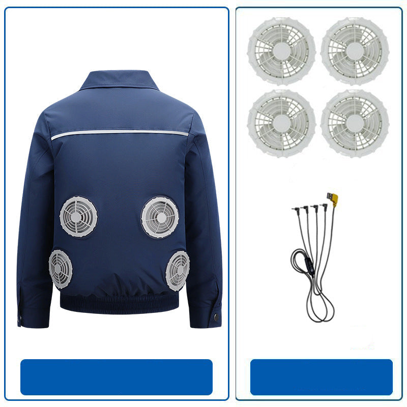Herren nan atmungsaktive Kühljacke mit integrierten USB-Lüftern EB